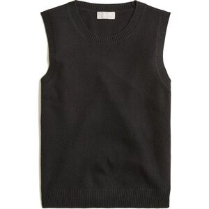 J. Crew Black 100% Cashmere Crewneck Sweater Shell ASO Meghan Markle